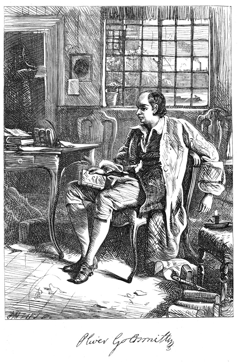 奥利弗·戈德史密斯（Oliver Goldsmith），18世纪剧作家，c1860年代 作者 不明
