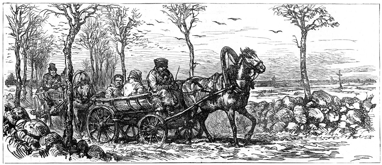 1882年，在俄罗斯圣彼得堡附近的道路上 作者 不明