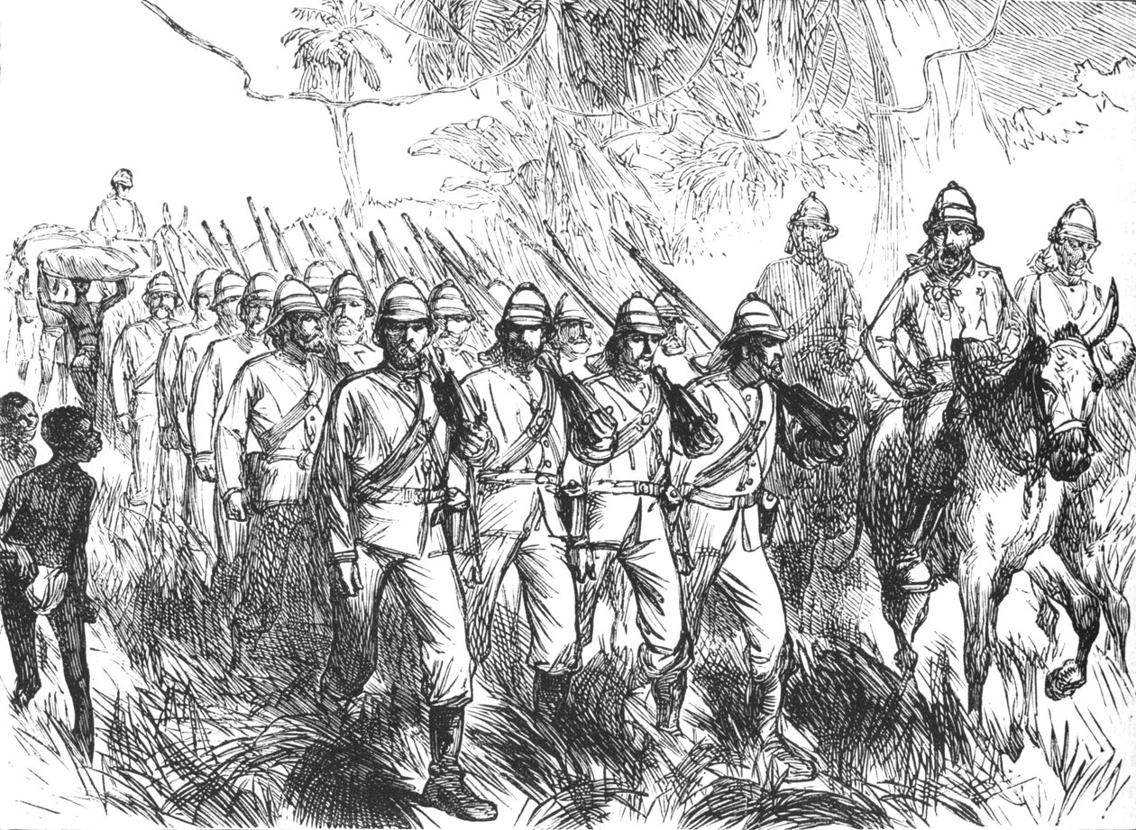 从埃尔米纳（Elmina）进军，大约1880年 作者 不明