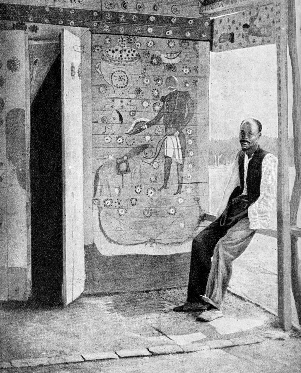 1922年，在海地伏都教寺庙的门口 作者 不明