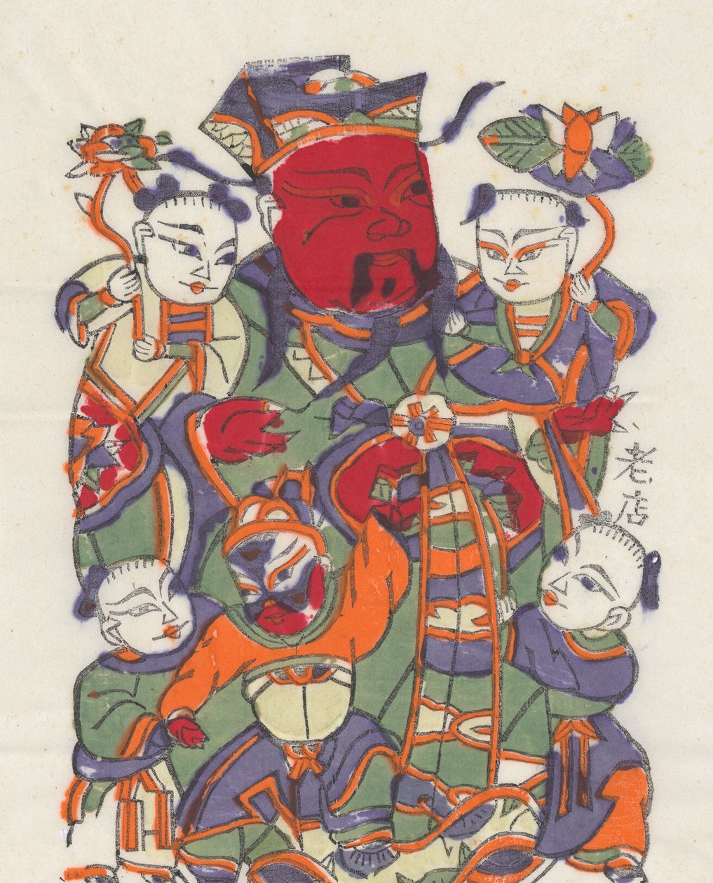 一百三十五幅木版画，包括新年图画nianh...，19-20世纪。 作者 不明