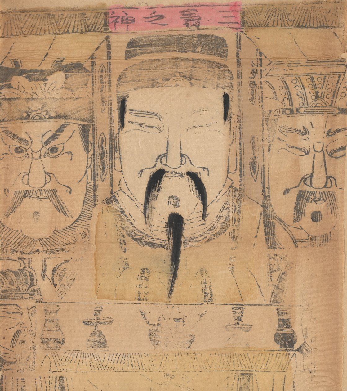 一百三十五幅木版画，包括新年图画nianh...，19-20世纪。 作者 不明