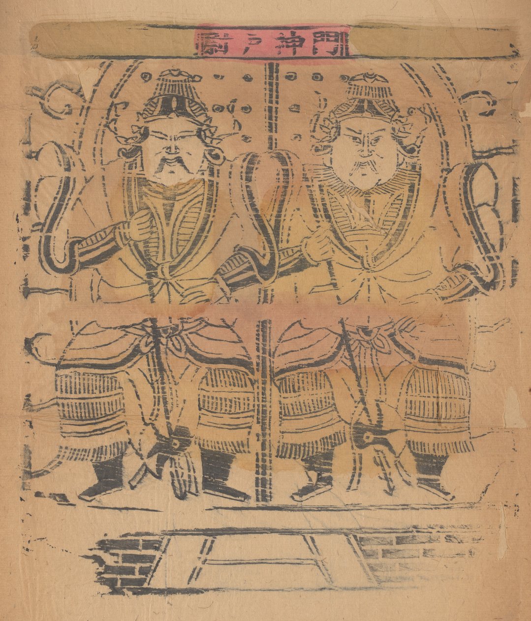 一百三十五幅木版画，包括新年图画nianh...，19-20世纪。 作者 不明