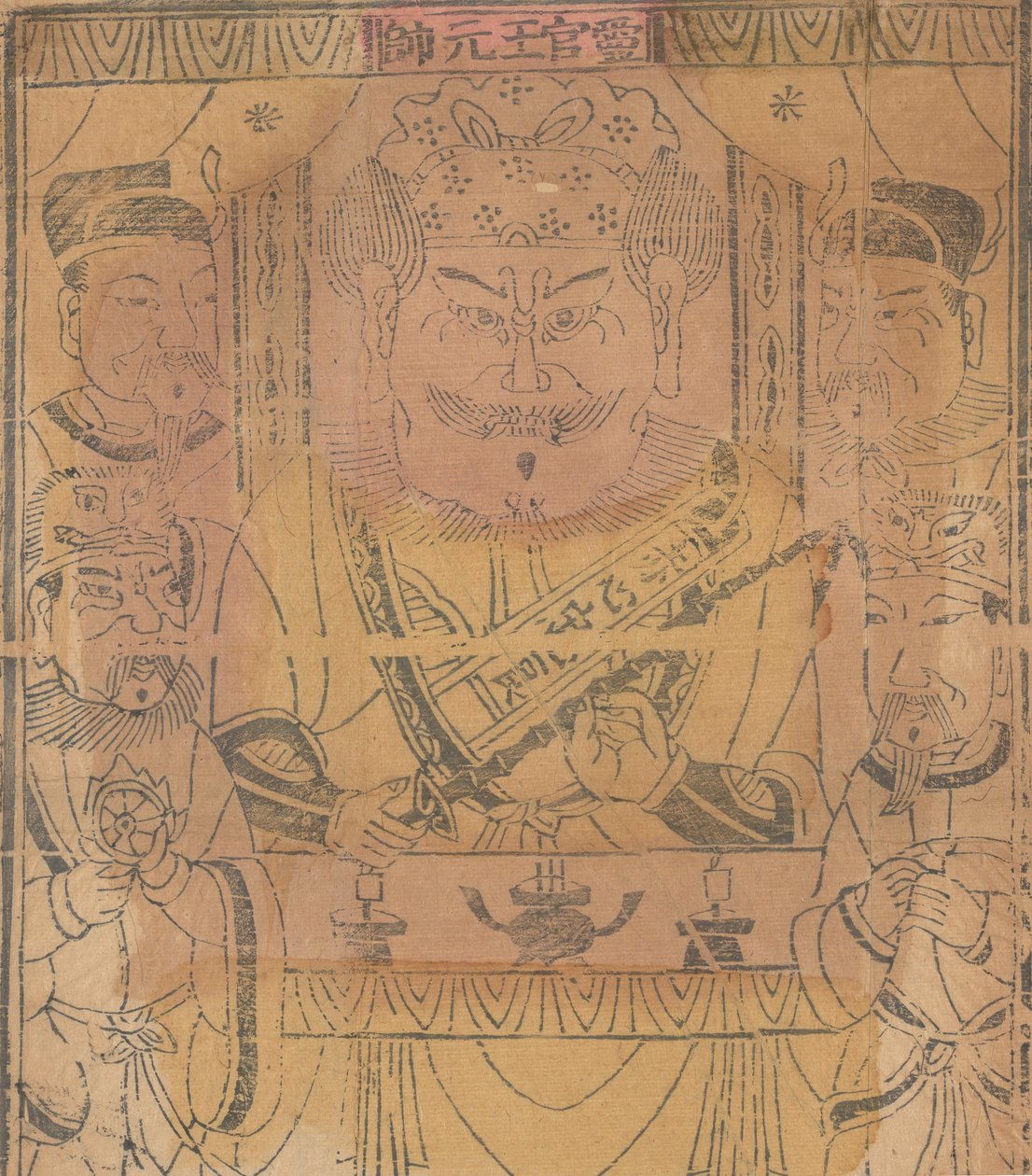 一百三十五幅木版画，包括新年图画nianh...，19-20世纪。 作者 不明