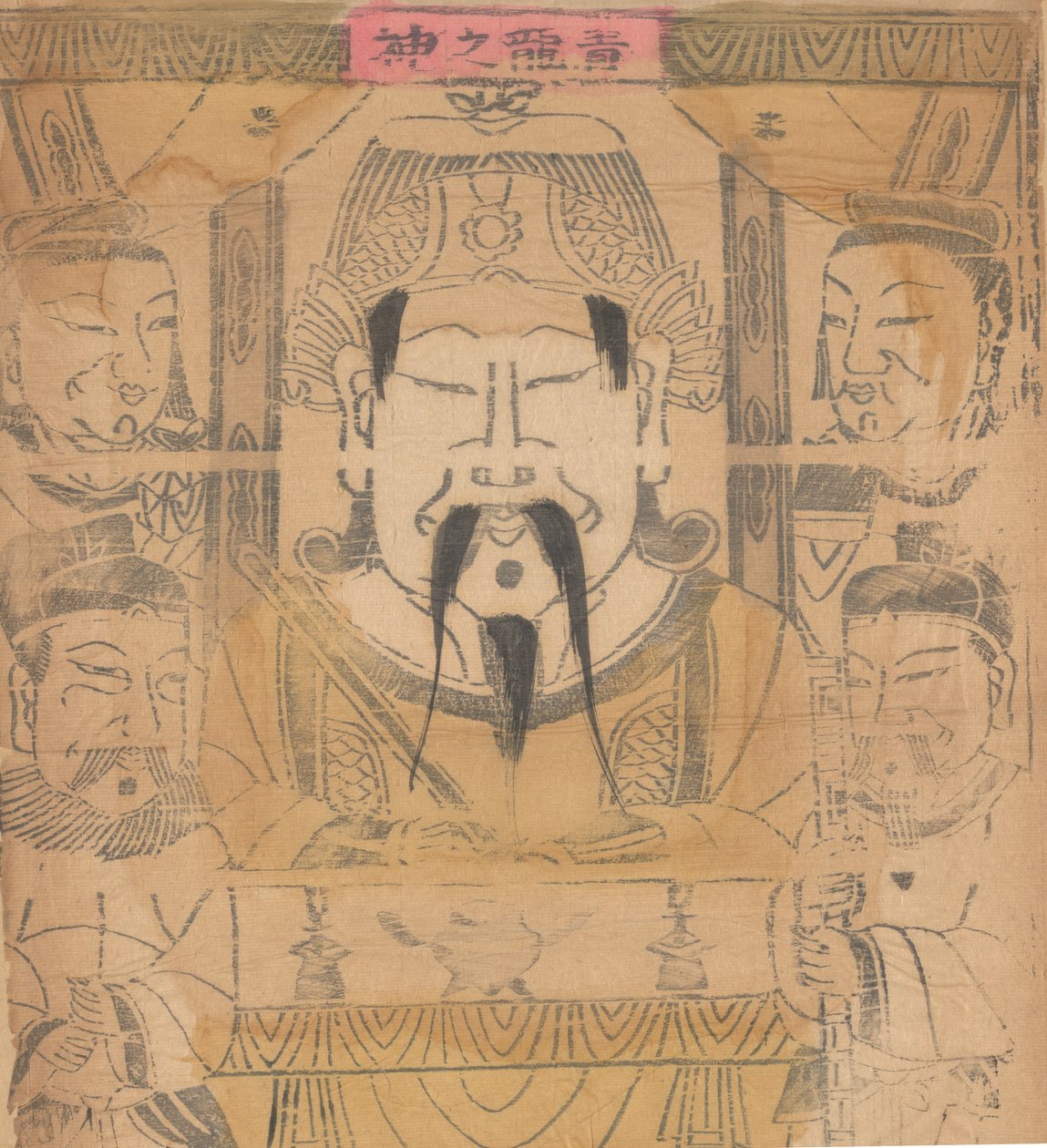 一百三十五幅木版画，包括新年图画nianh...，19-20世纪。 作者 不明