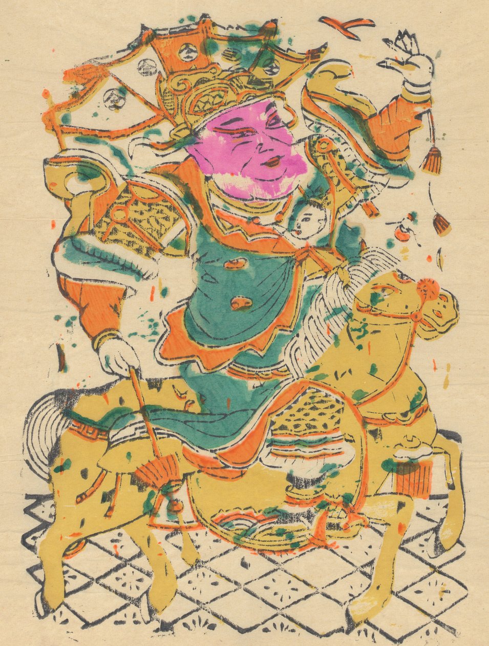 一百三十五幅木版画，包括新年图画nianh...，19-20世纪。 作者 不明