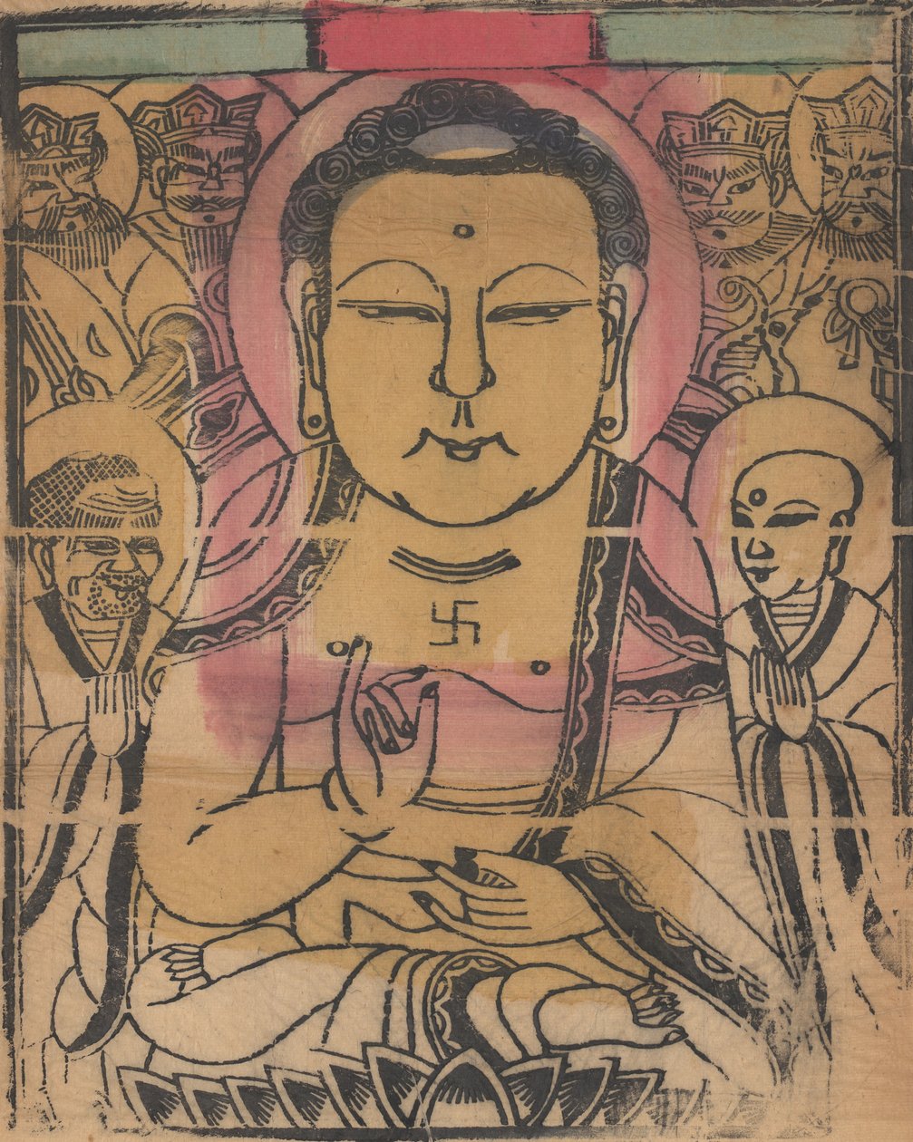 一百三十五幅木版画，包括新年图画nianh...，19-20世纪。 作者 不明