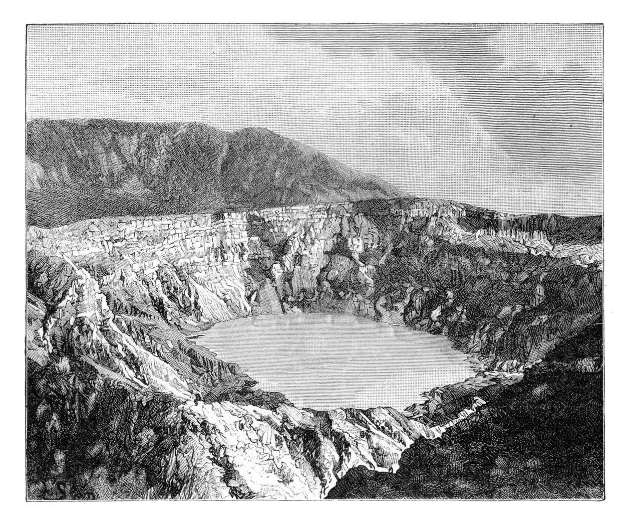 Poas三个火山口之一，c1890 作者 不明
