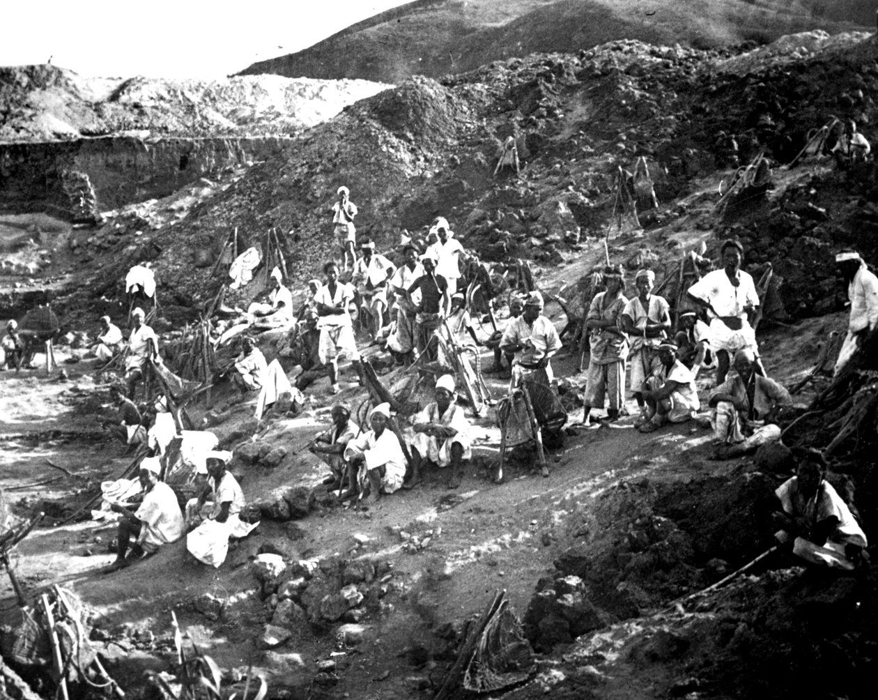 1900年，韩国露天矿 作者 不明