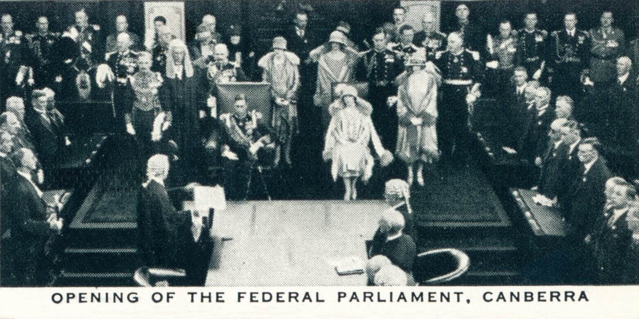 1927年，堪培拉联邦议会开幕 作者 不明