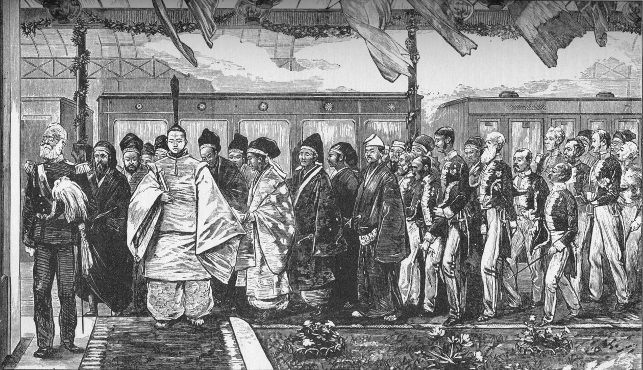 日本第一条铁路的开通，1872年至1907年 作者 不明