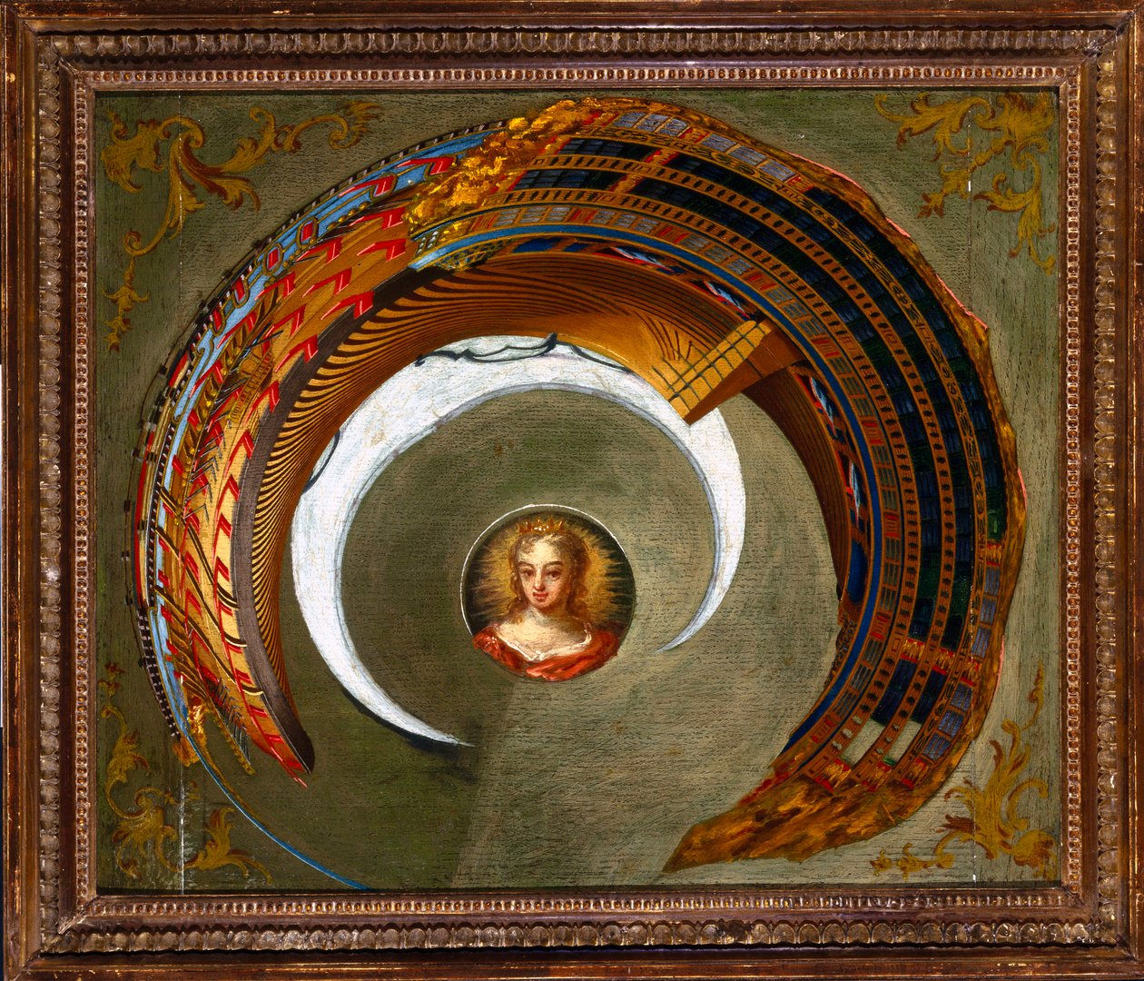 视错觉 一艘船的变形画，c 1744-1774 作者 不明