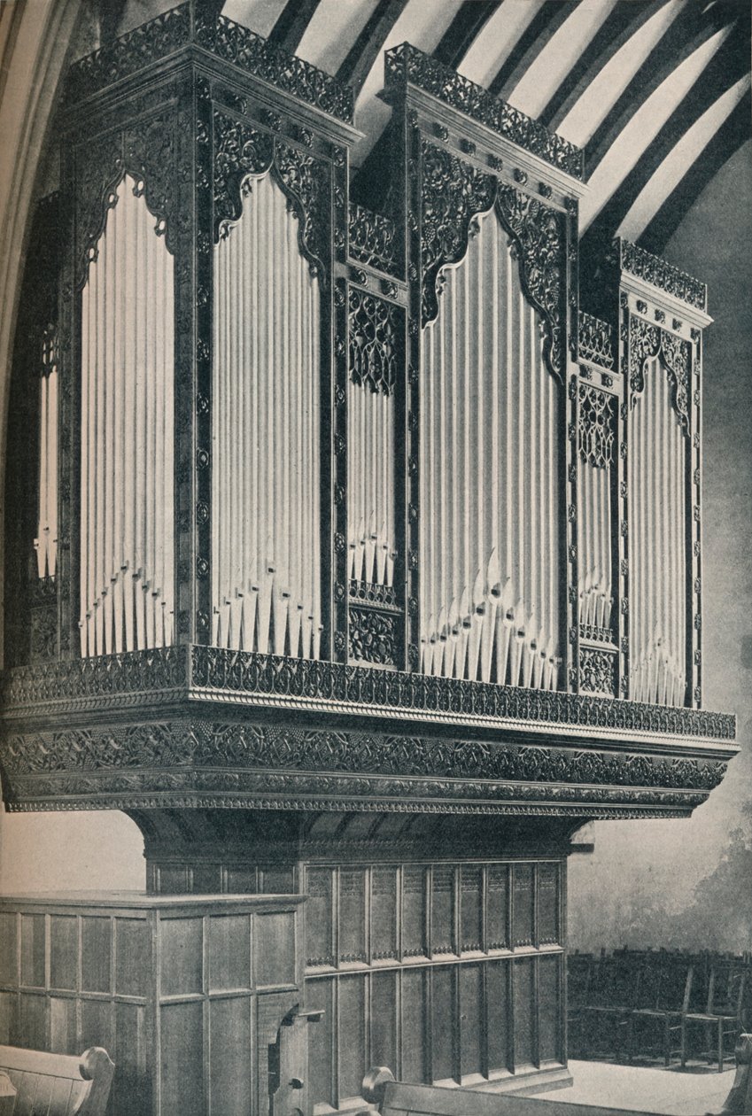 陶温教区教堂的风琴，c1910 作者 不明