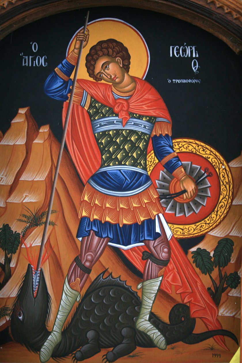 Orthodox icon : Saint George Grece 作者 不明