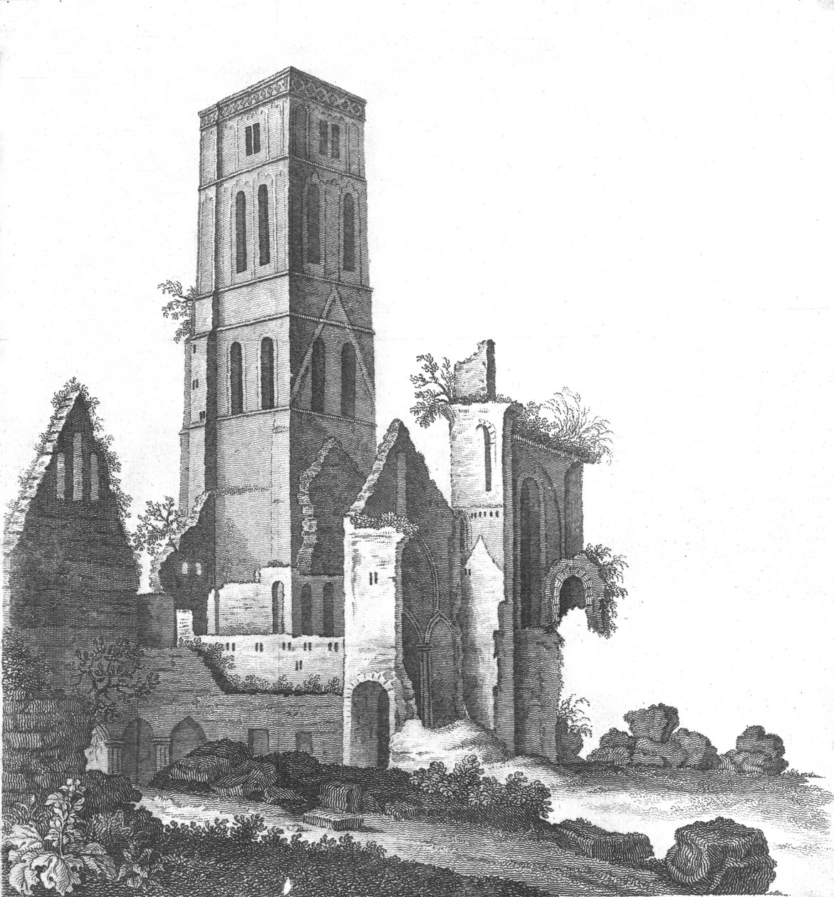 18世纪末至19世纪初，牛津附近的奥斯尼修道院（Osney Abbey） 作者 不明