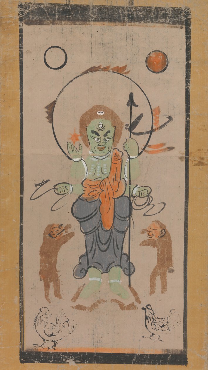Shomen Kongoyasha Vajrayaksha的大津，十七世纪。 作者 不明