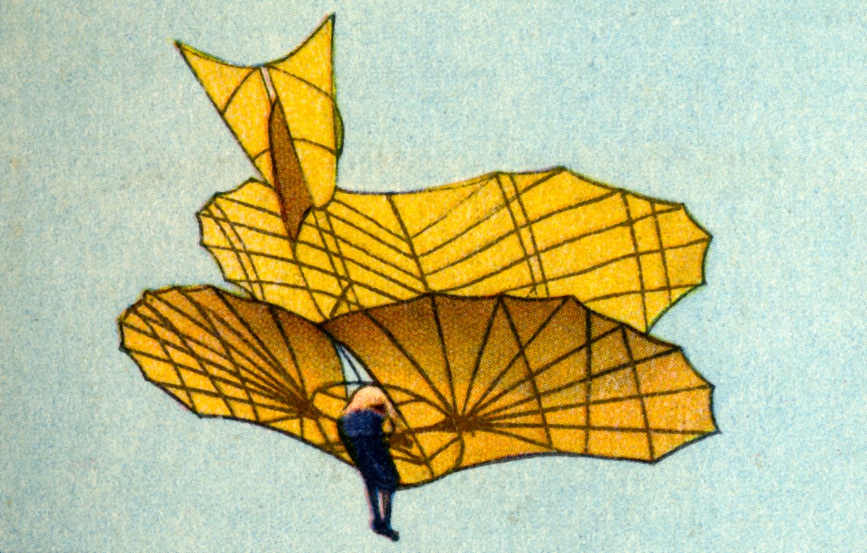 奥托Lilienthal滑翔机，1890年代，1932年。 作者 不明