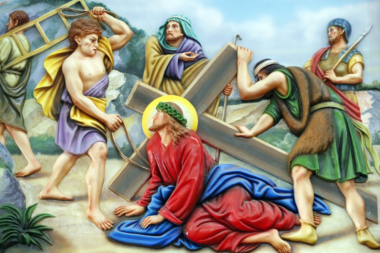 Our Lady of Fatima church. Way of the cross. Station 7. Jesus falls for the second time. Ho Chi Minh City. Vietnam 作者 不明