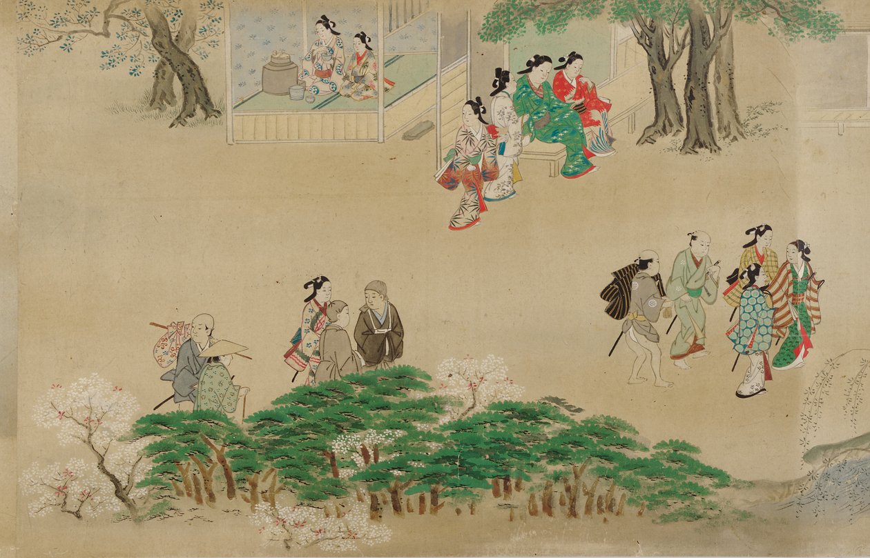 户外消遣，江户时期，1615-1868。 作者 不明
