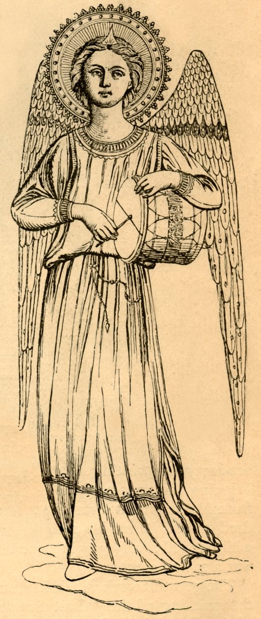 1881年Fra Angelico画的天使的轮廓图。 作者 不明