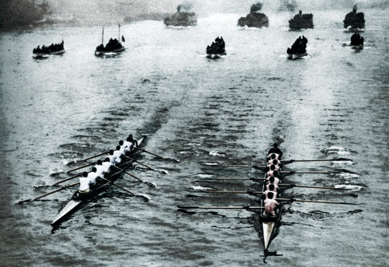 1926-1927年在伦敦举行的牛津和剑桥划船比赛。 作者 不明