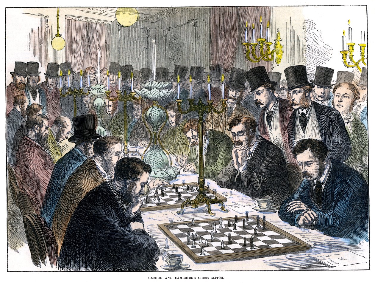 牛津和剑桥国际象棋比赛，十九世纪 作者 不明