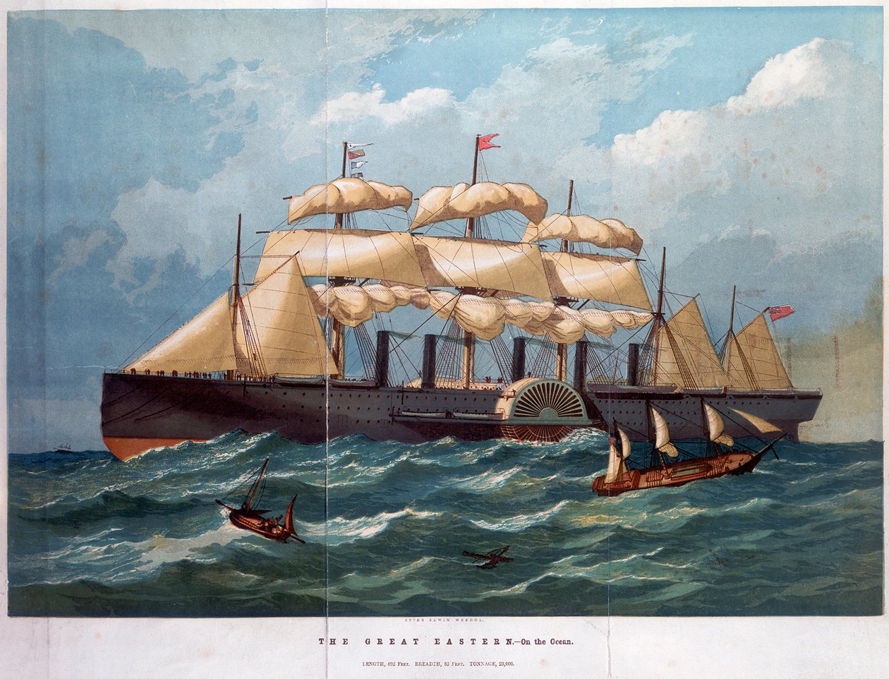 PSS大东方在海洋上，1858年 作者 不明