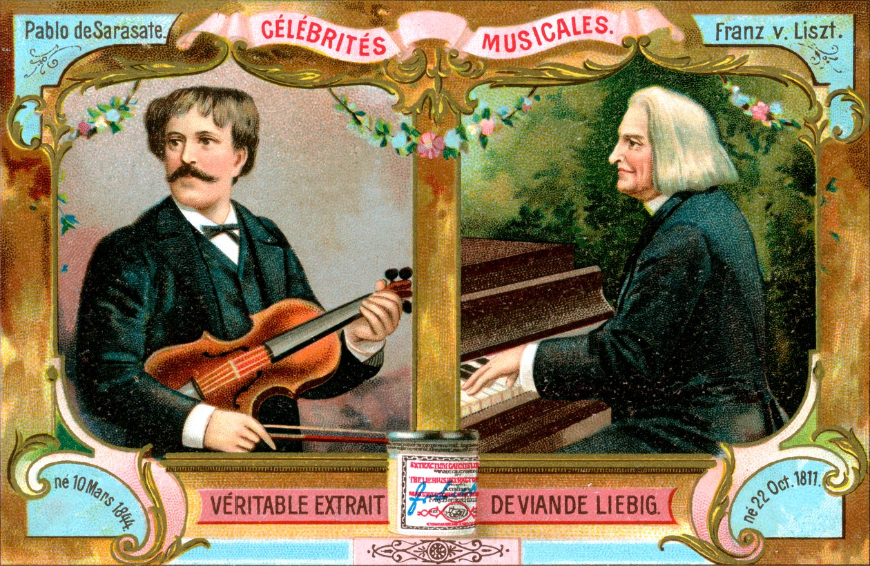 Pablo de Sarasate和Franz Liszt，摄于1900年 作者 不明