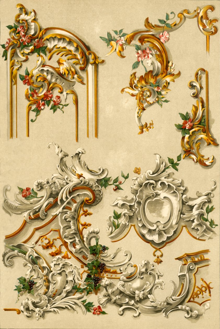 彩绘石膏制品，德国，18世纪，1898年。 作者 不明