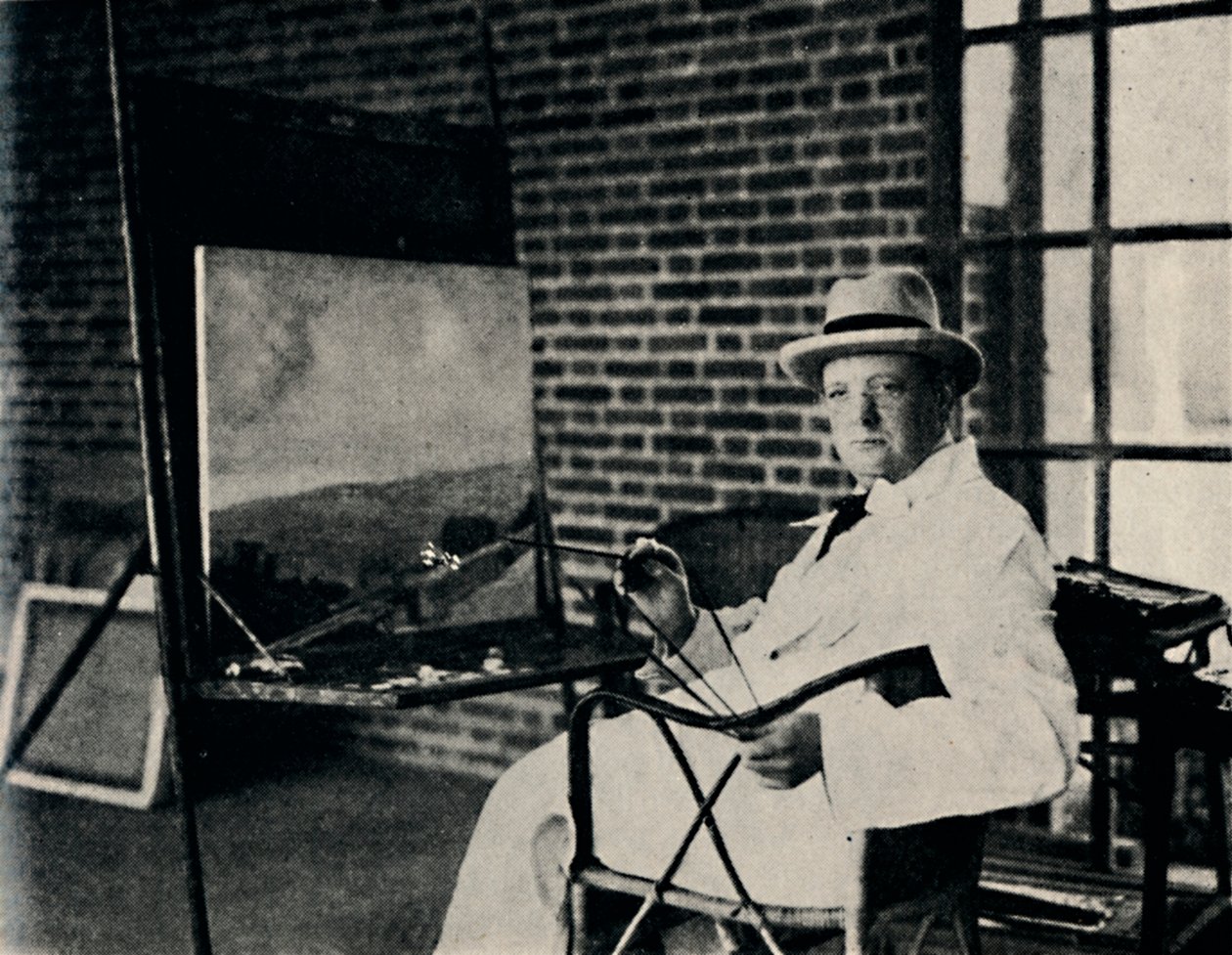 油画画家-丘吉尔（Churchill），艺术家，c1920年代，1945年。 作者 不明