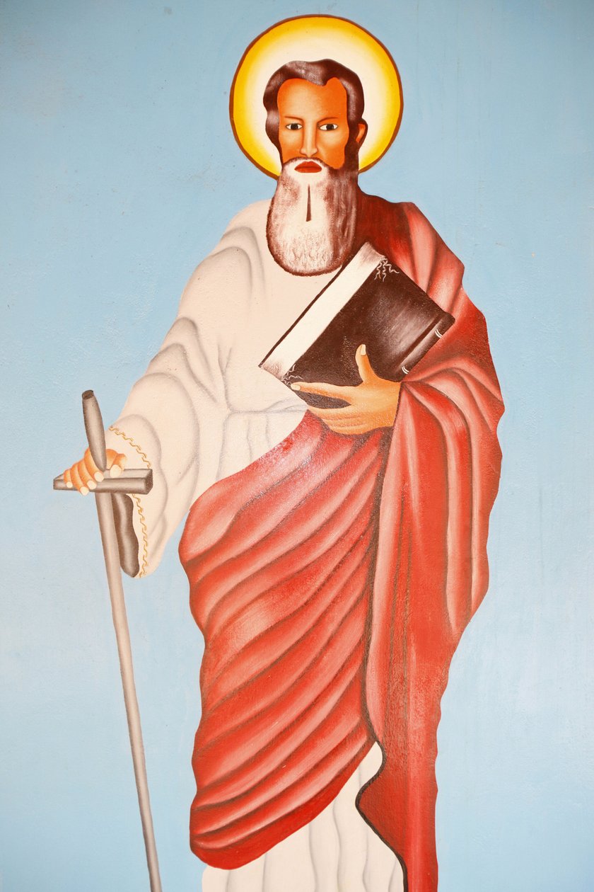 Painting in Kpalime cathedral : Saint Paul, Lome, Togo 作者 不明