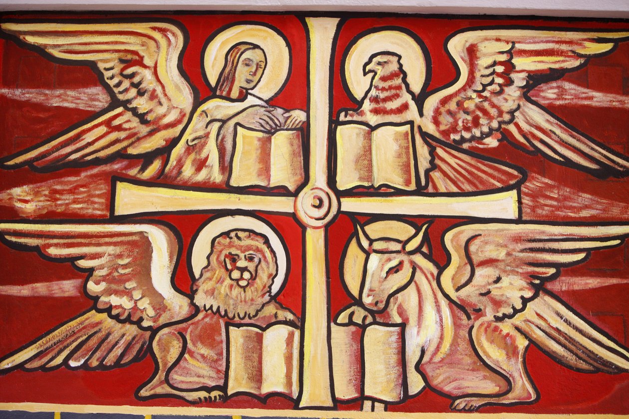 Painting in Lome cathedral : evangelists, Lome, Togo 作者 不明