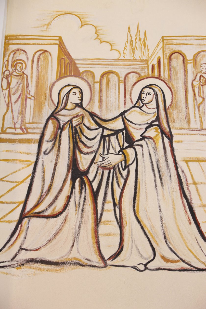Painting in Lome cathedral : the Visitation, Lome, Togo 作者 不明