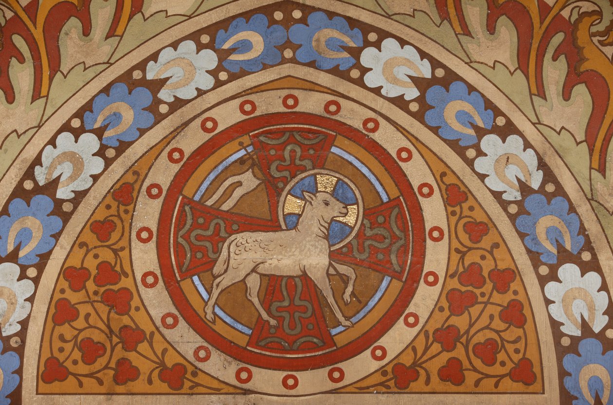 Painting of Christ the Lamb in St Matthias church, Budapest, Budapest, Hongrie 作者 不明