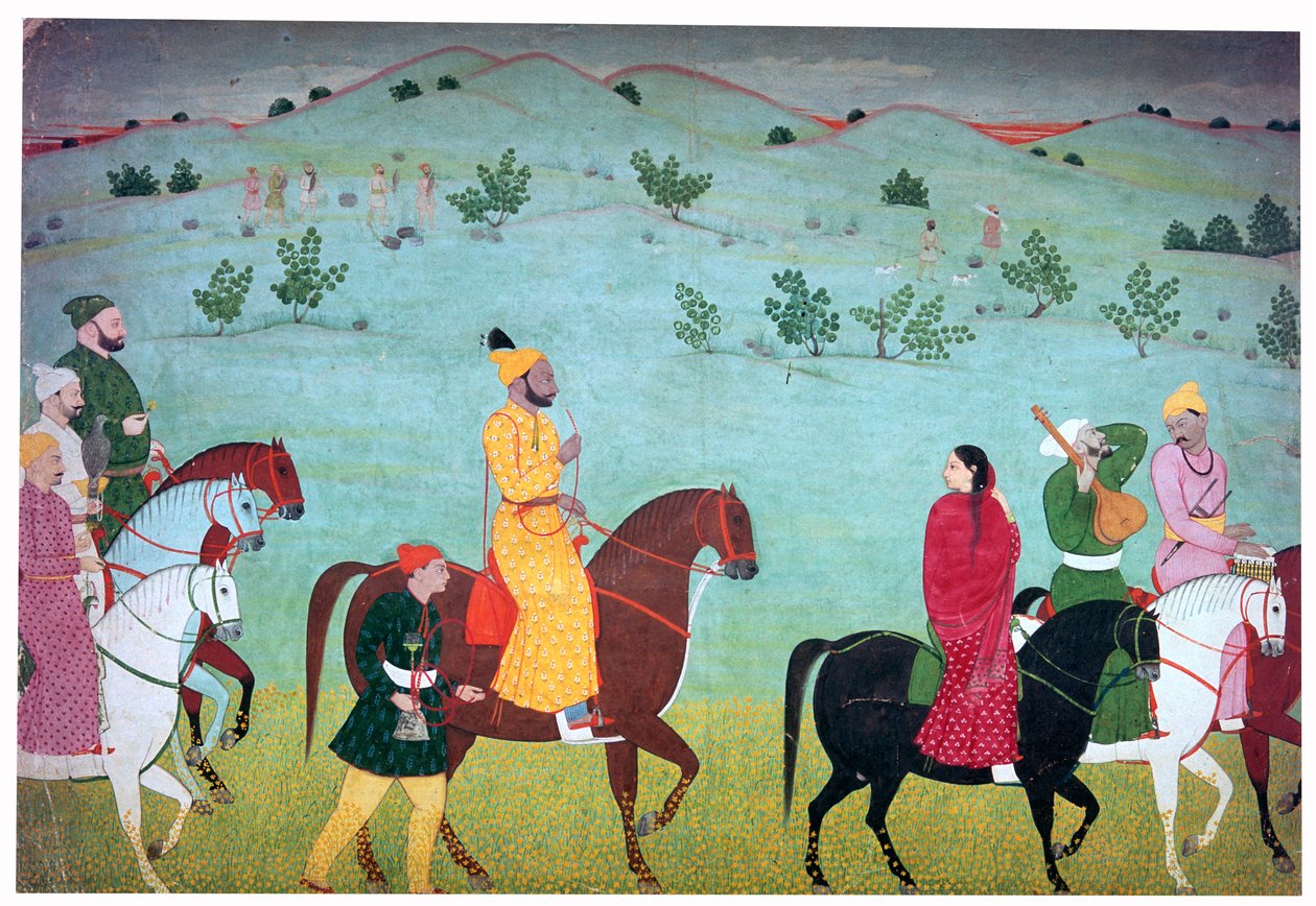 贾斯洛塔的Mian Mukund Dev绘画，18世纪 作者 不明