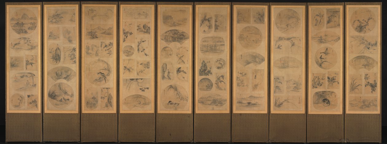 一百个主题的绘画，1800年代后期。 作者 不明