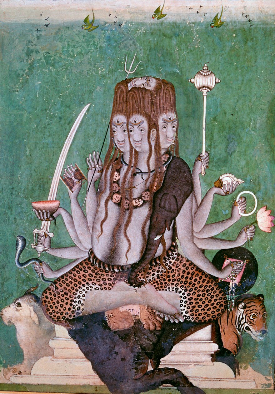 带有属性的湿婆神绘画 作者 不明