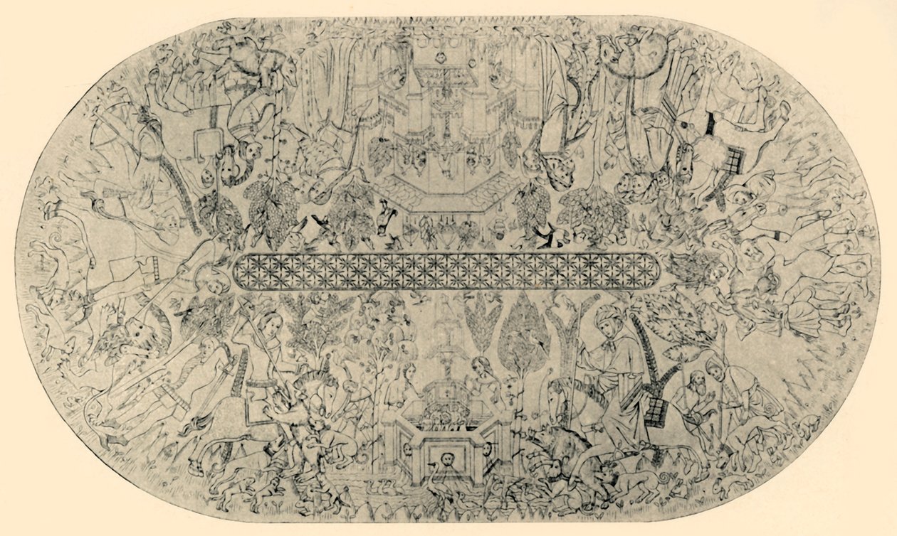 1907年第1号司法厅天花板上的画。 作者 不明