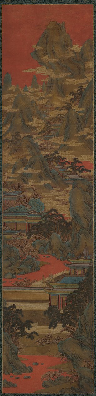 宫女看夕阳，明朝，16-17世纪。 作者 不明