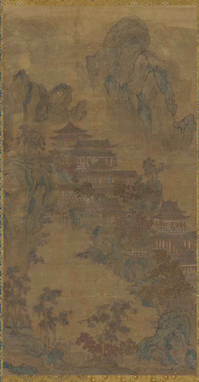 山中的宫殿，明朝，16-17世纪。 作者 不明
