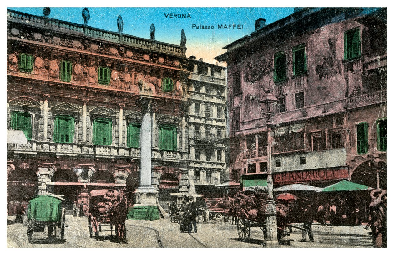 19世纪末或20世纪初，意大利维罗纳的马菲宫（Palazzo Maffei） 作者 不明