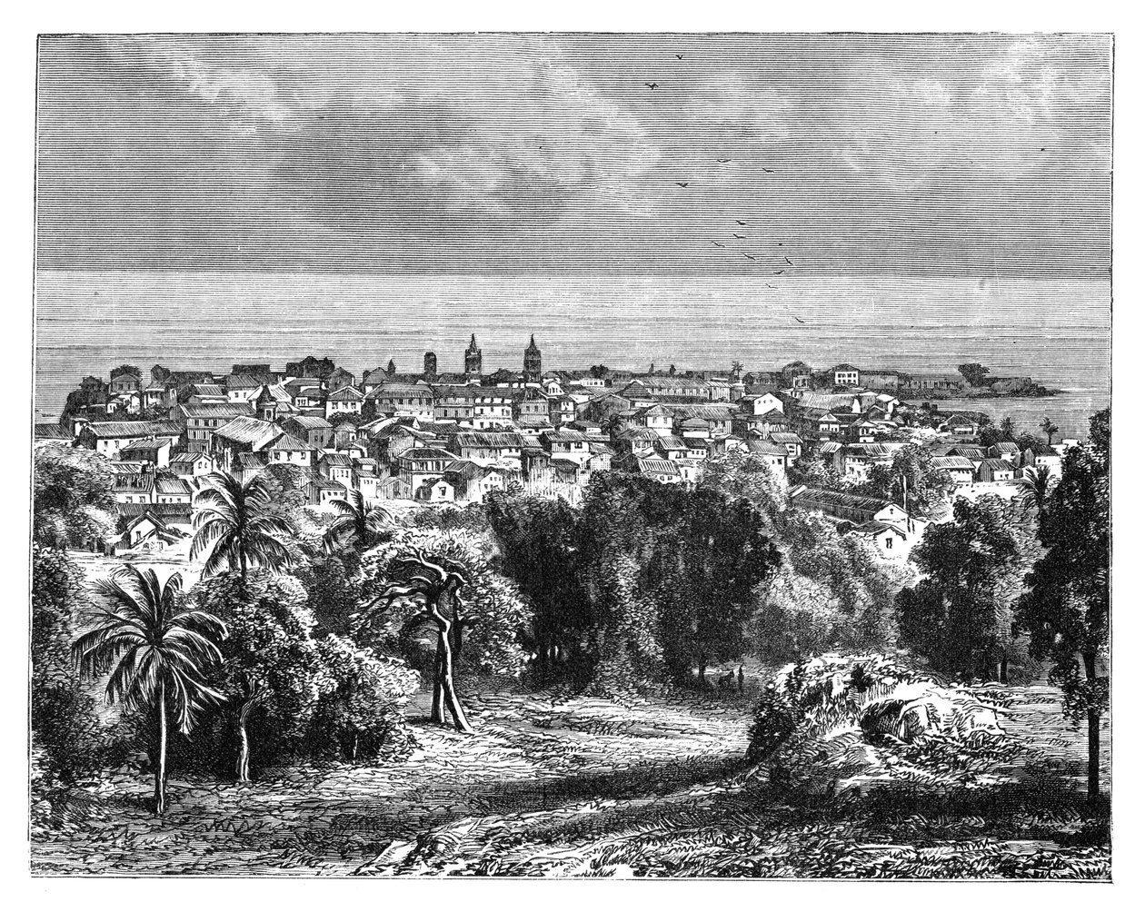 距安孔山的巴拿马城，c1890 作者 不明