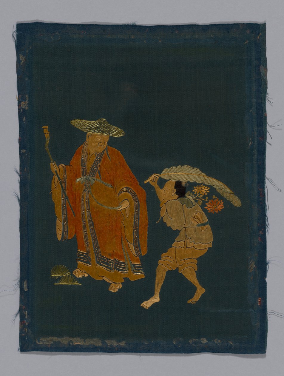 板式家具织物，中国，康熙时期，清朝1644-1911年，180050。 作者 不明