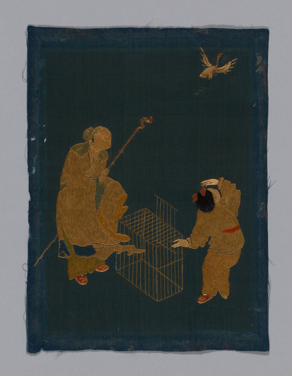 板式家具织物，中国，康熙时期，清朝1644-1911年，180050。 作者 不明