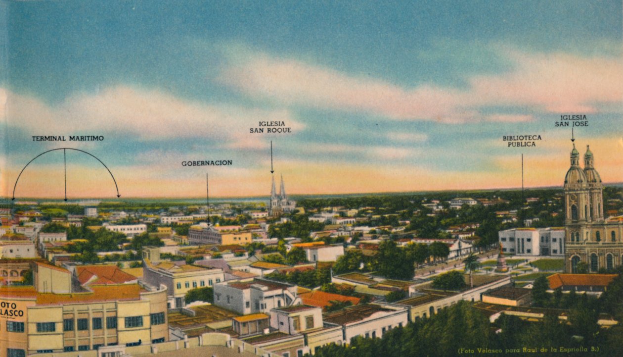巴兰基亚中央区全景，c1940年代 作者 不明