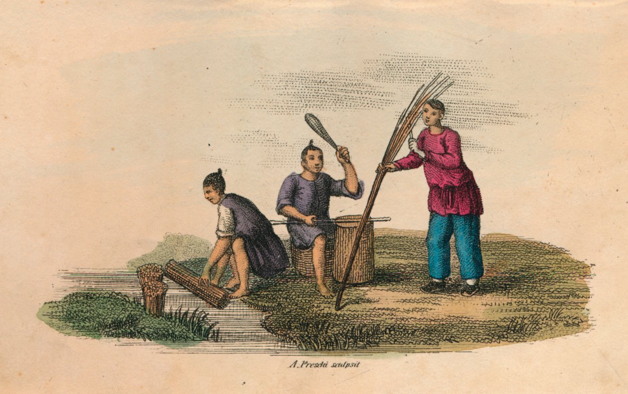 中国造纸，公元105年，c1850年 作者 不明