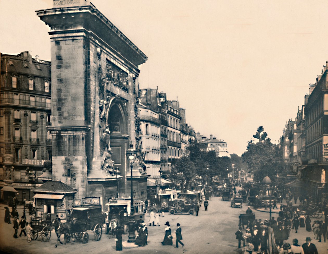 巴黎。 -Porte Saint-Denis和Les Boulevards。 -LL，c1910。 作者 不明