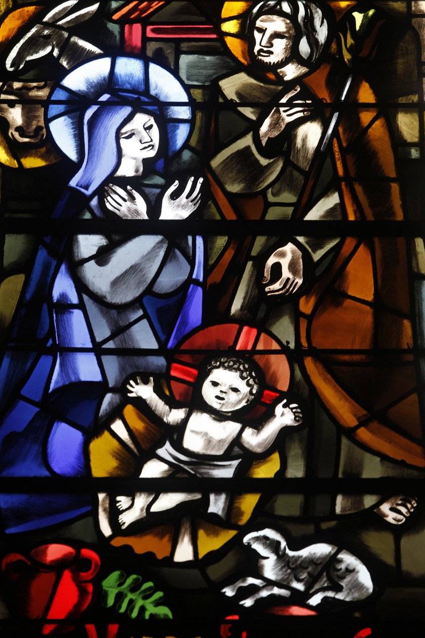 Paris, France Saint-Dominique church stained glass : Nativity scene, Paris, France 作者 不明