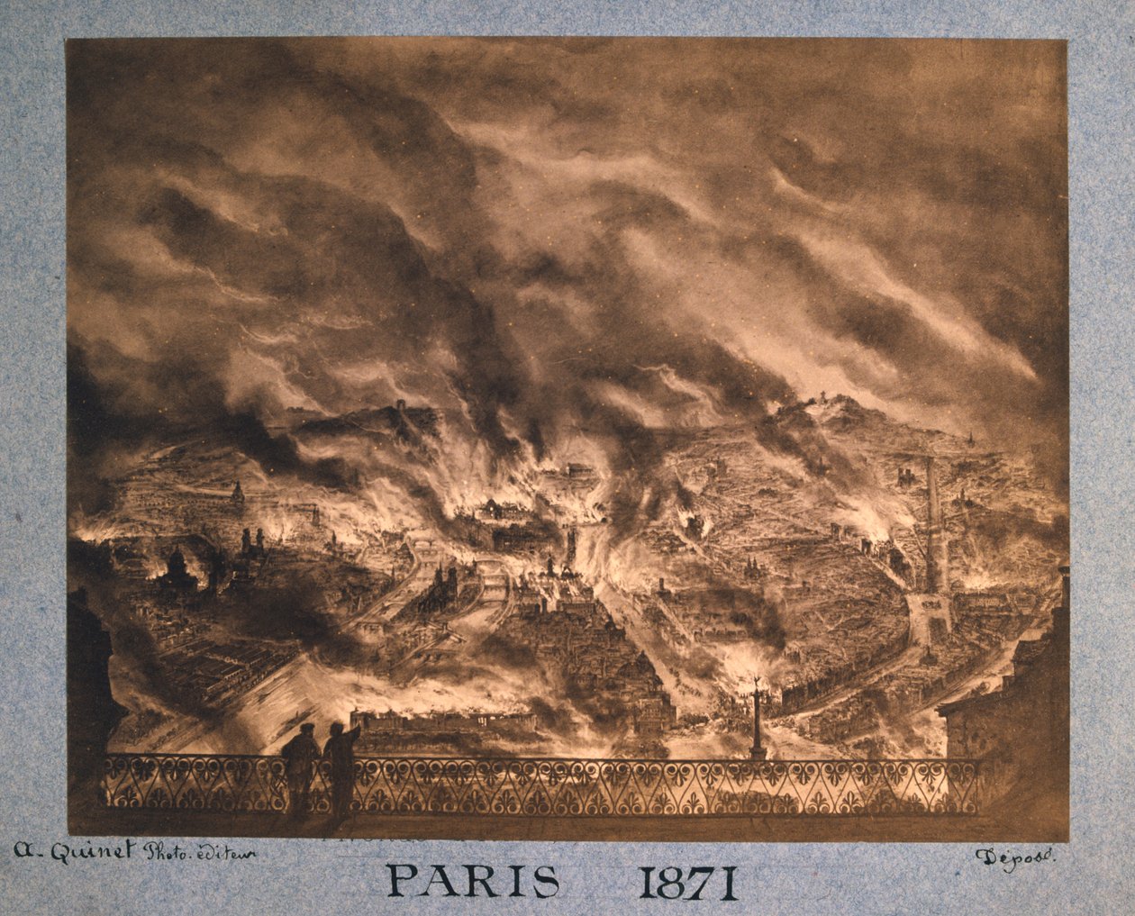 巴黎大火，1871年 作者 不明