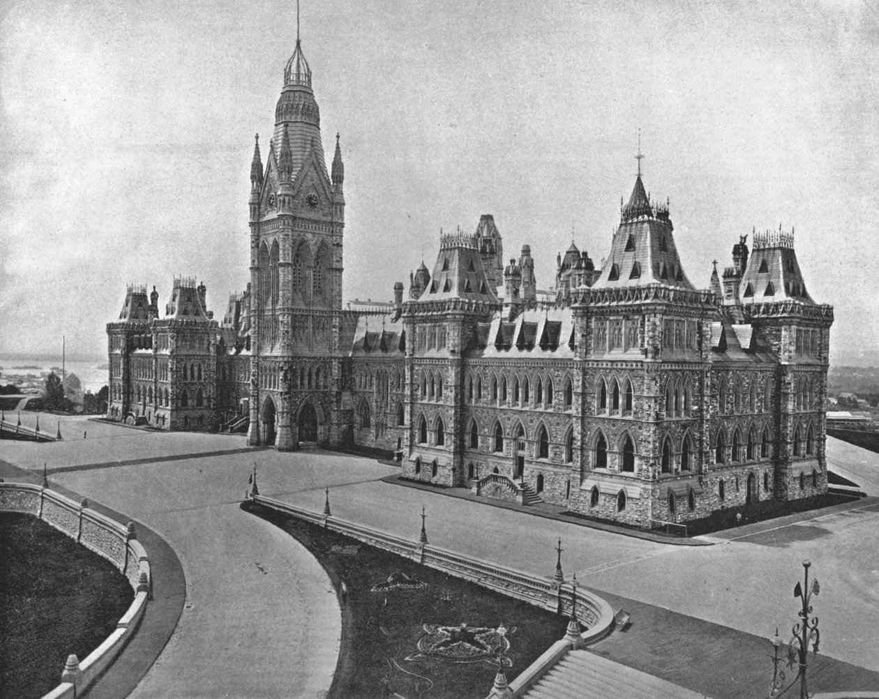 加拿大渥太华国会大厦，建于大约1900年。 作者 不明